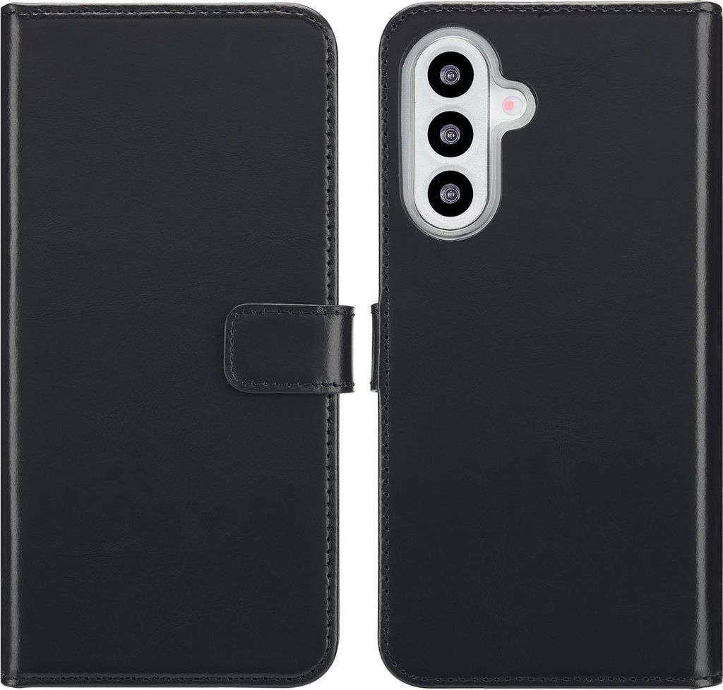 Selencia Echtleder Klapphülle Samsung Galaxy A26 - Schwarz Produktbild 