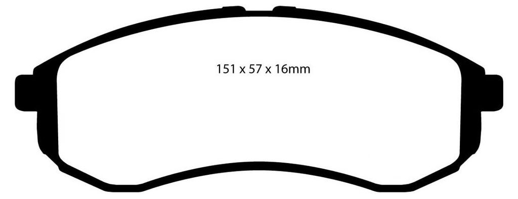 EBC Greenstuff Bremsbeläge vorne EBC103436 für Mitsubishi L 200 (2)
