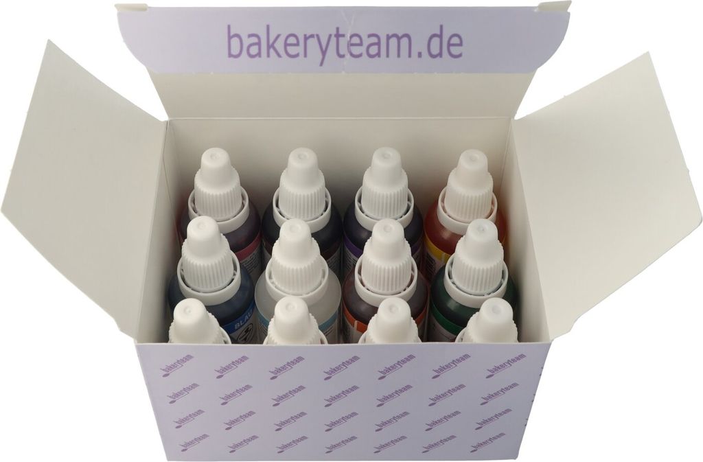 bakeryteam Lebensmittelfarben Airbrush 11 x 20ml + Reiniger Produktbild 3