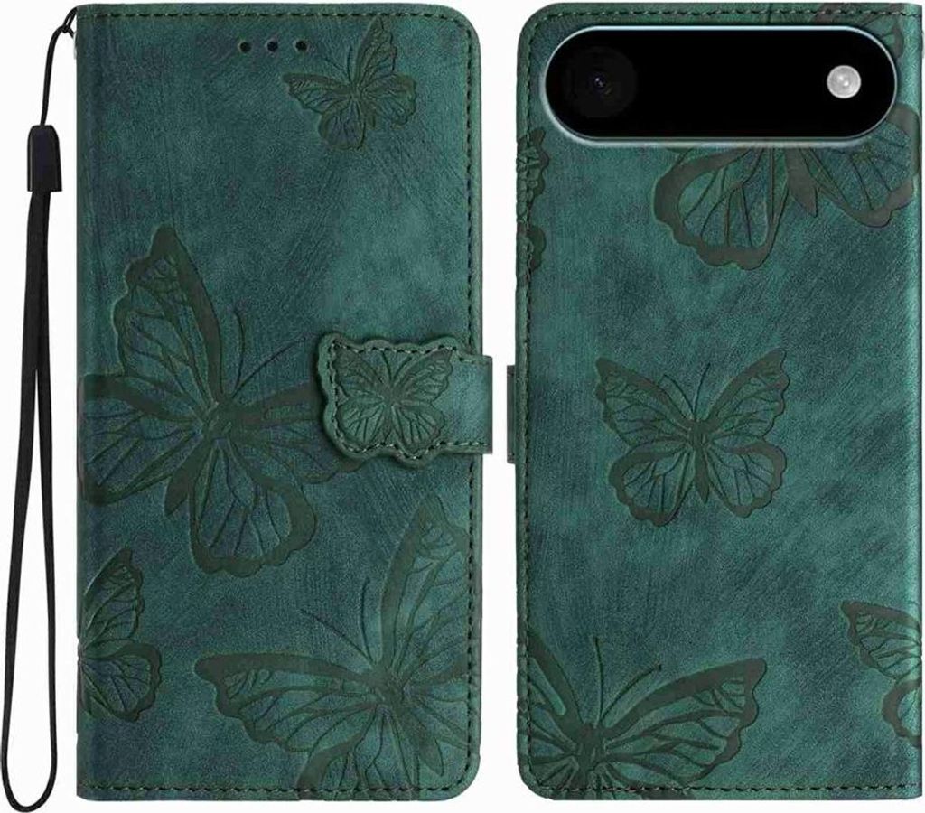 iPhone Air Hülle - Coverup Schmetterlinge Klapphülle - Grün