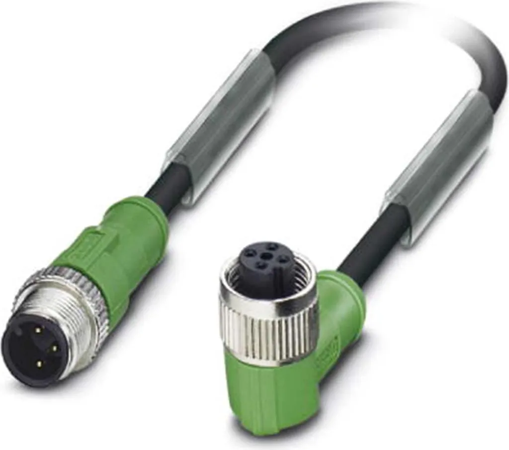 Cavo M12 3 Poli Phoenix Contact 250V 4A - Maschio/Femmina Angolato
