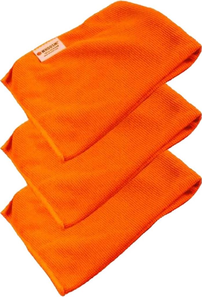 WHOOSH, 3er Set XL Mikrofasertücher für Elektronik, Orange Produktbild 