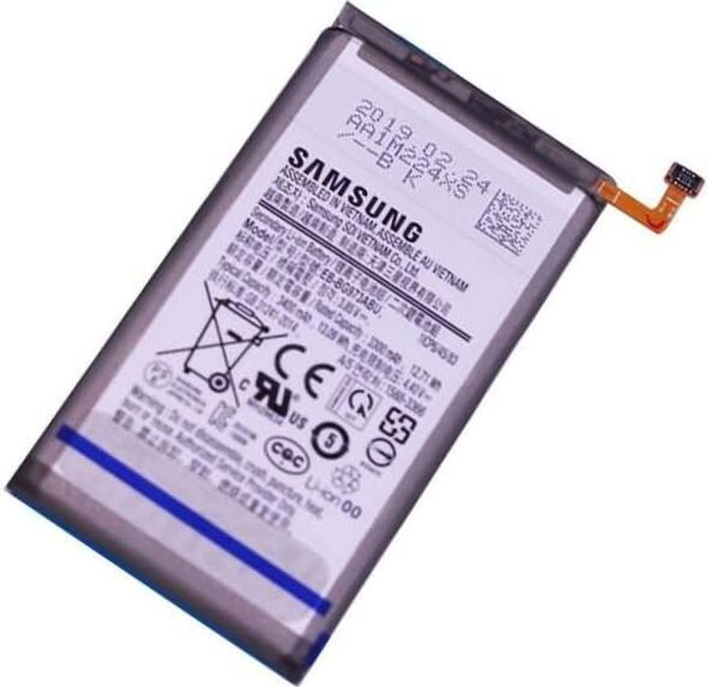Akku für Samsung Galaxy S10 Li-Ion 3,85 Volt 3300 mAh silberfarben