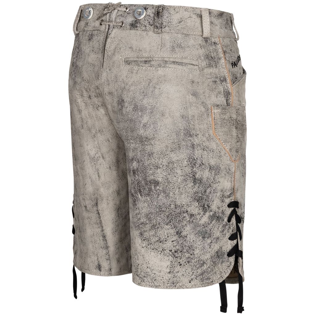 Heren lederhose kort maat 48 tm 60 lichtbruin