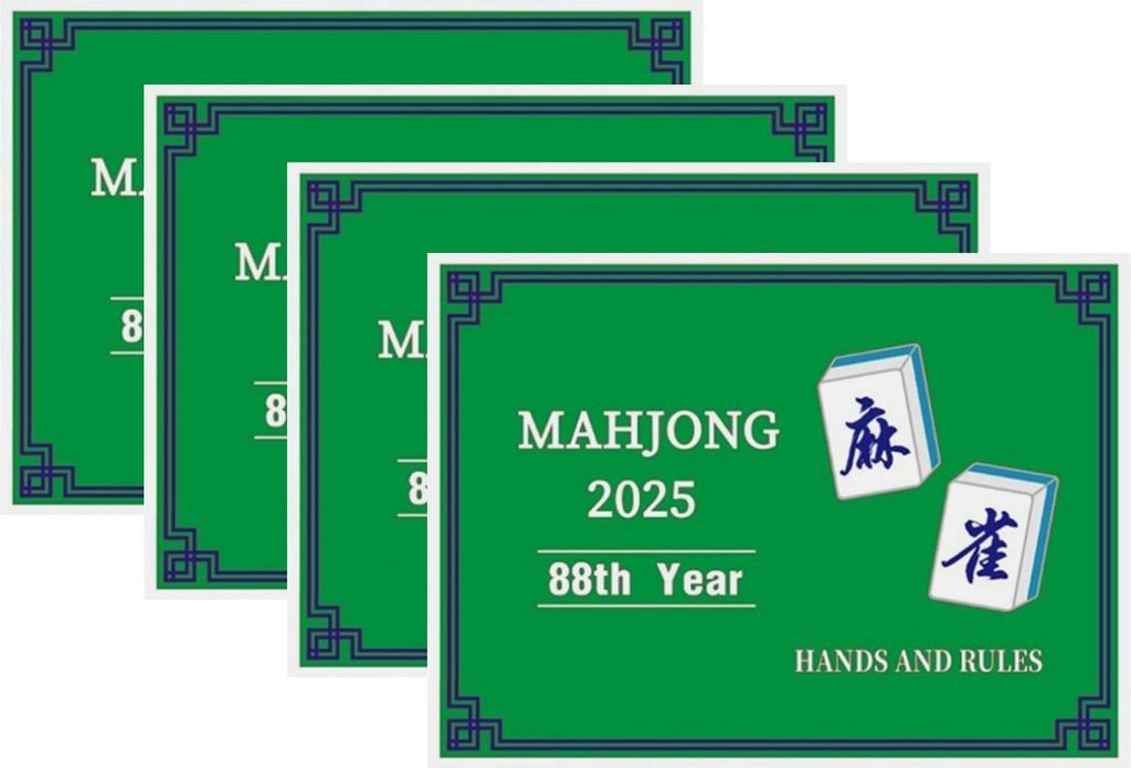 1/2/4/8/10 Stück 2025 Mahjong-Scorekarte, offizielle Standardhände und -regeln der Mahjong League, Mah-Jongg-Papier-Scorekarte, Mahjong-Anweisung...
