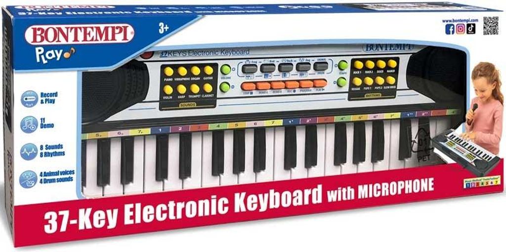 Jouet Bontempi E-Keyboard avec micro 37 touches Image du produit 