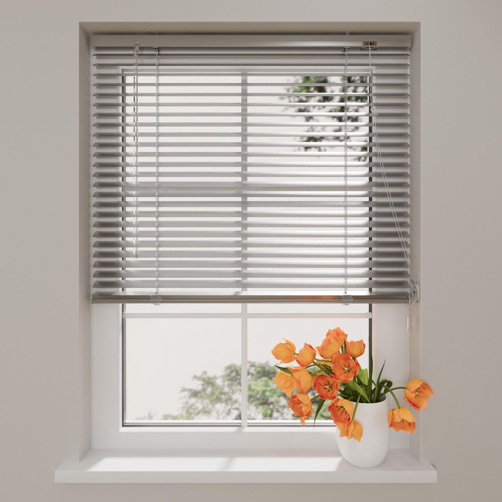 Radeco – Easy – Aluminium Jalousie – 25mm Lamellen – Silber – 50x250cm