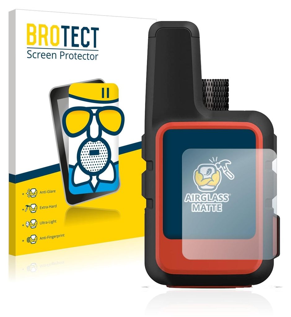BROTECT Entspiegelungs Schutzglas für Garmin inReach Mini 2 Schutzfolie Panzer Folie Glas Display Schutz matt