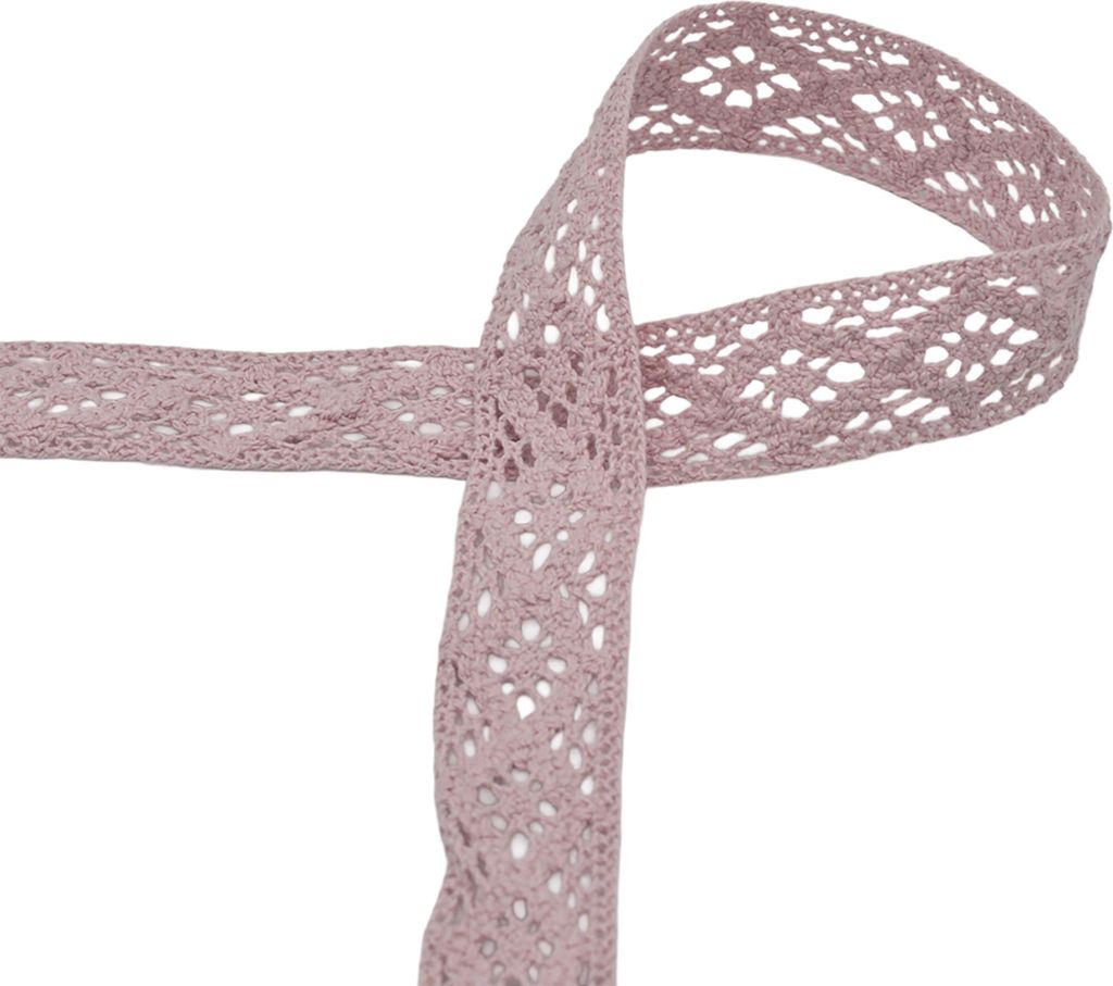 Baumwollspitze 3 m x 20 mm Zierband Häkelborte Klöppelspitze Dekospitze Farbwahl