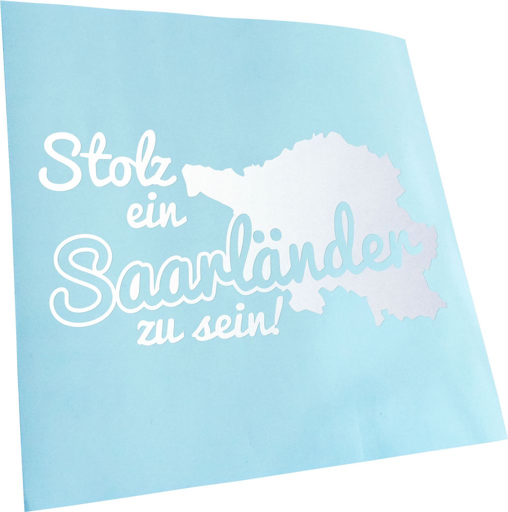Kiwistar - Autoaufkleber - Saarländer Saarland Stolz - Gold - 30x15cm - Aufkleber für Auto, Laptop, Fahrrad, LKW, Motorrad mehrfarbig JDM Decal R...