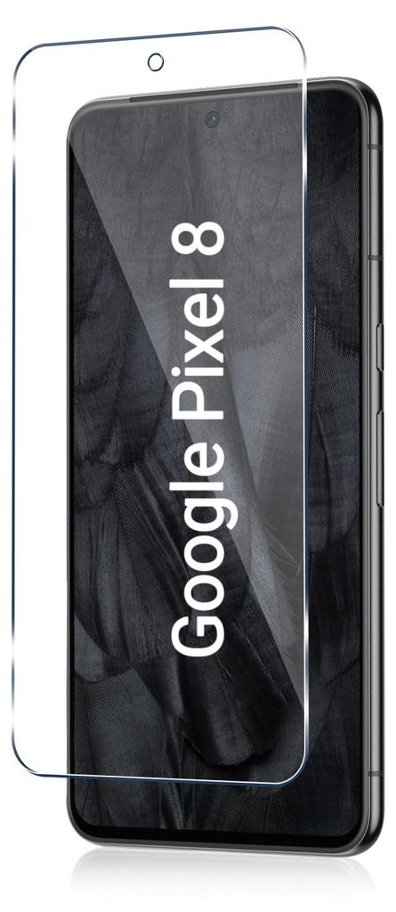 A screen protector is shown placed on top of a smartphone screen.