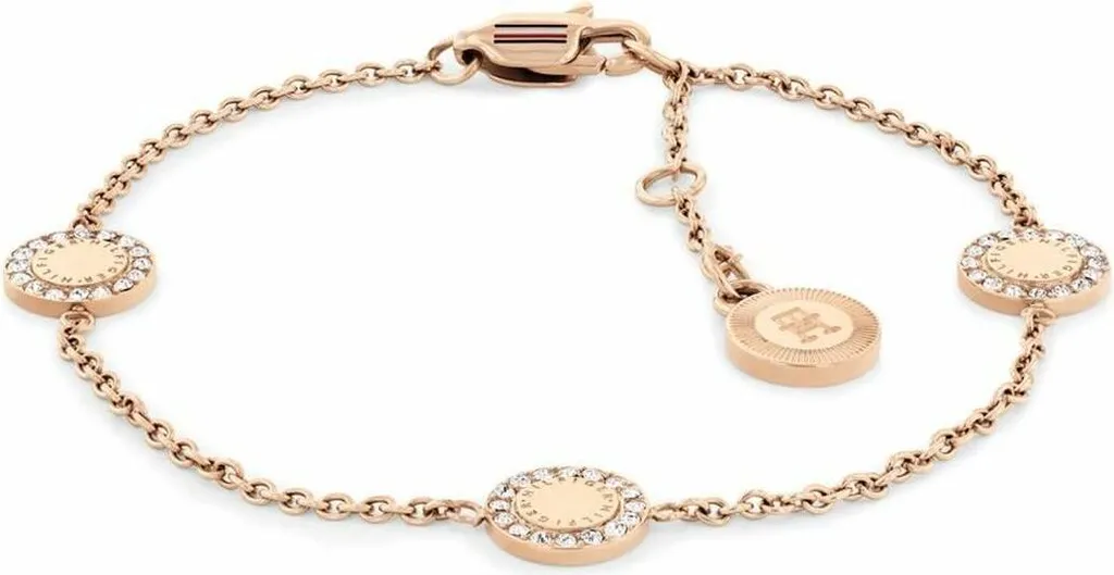 Tommy Hilfiger 2780906: Bracciale Donna Oro Rosa 19cm con Cristalli