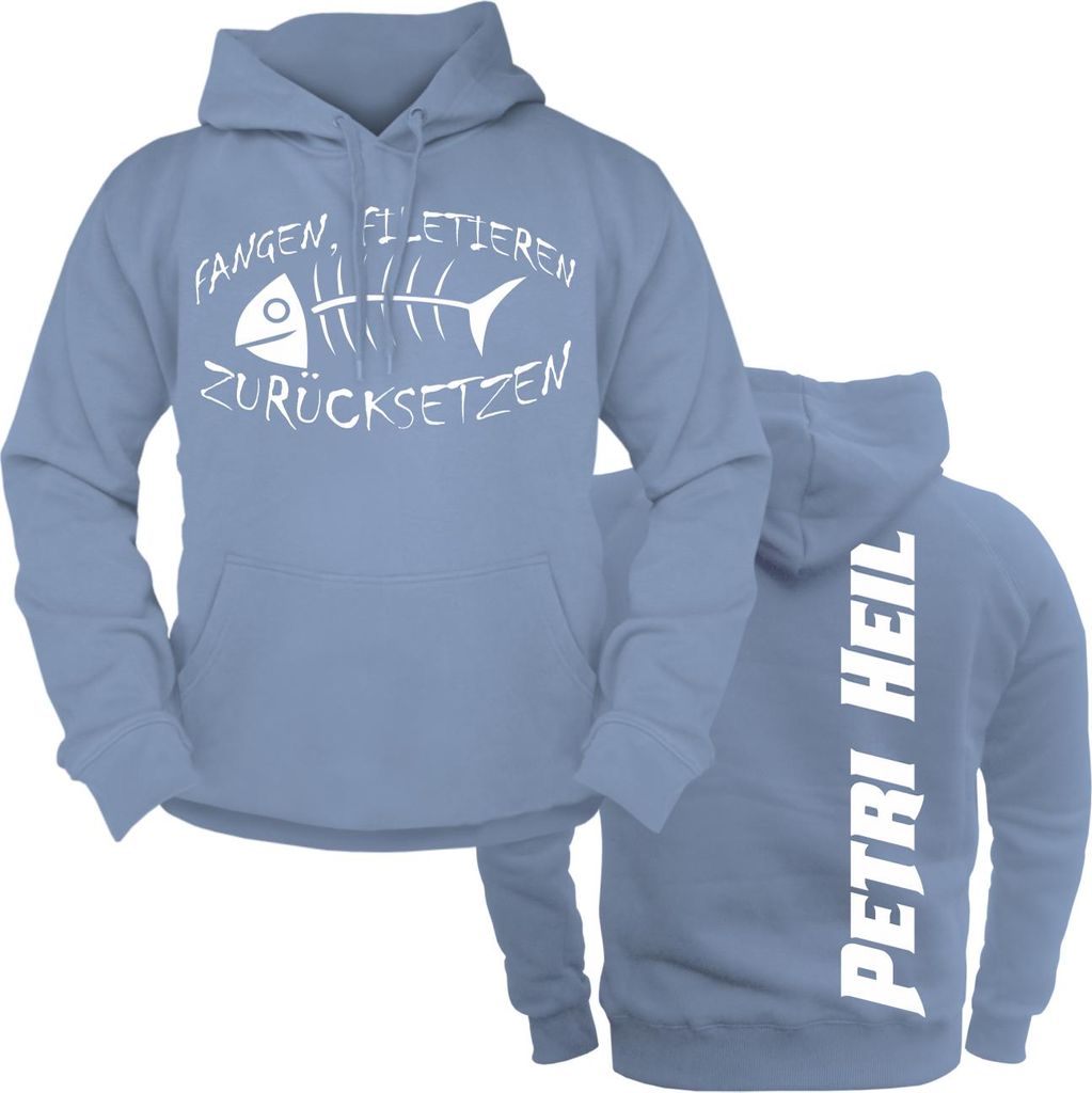 Herren Kapuzenpullover Angeln - fangen filetieren zurücksetzen