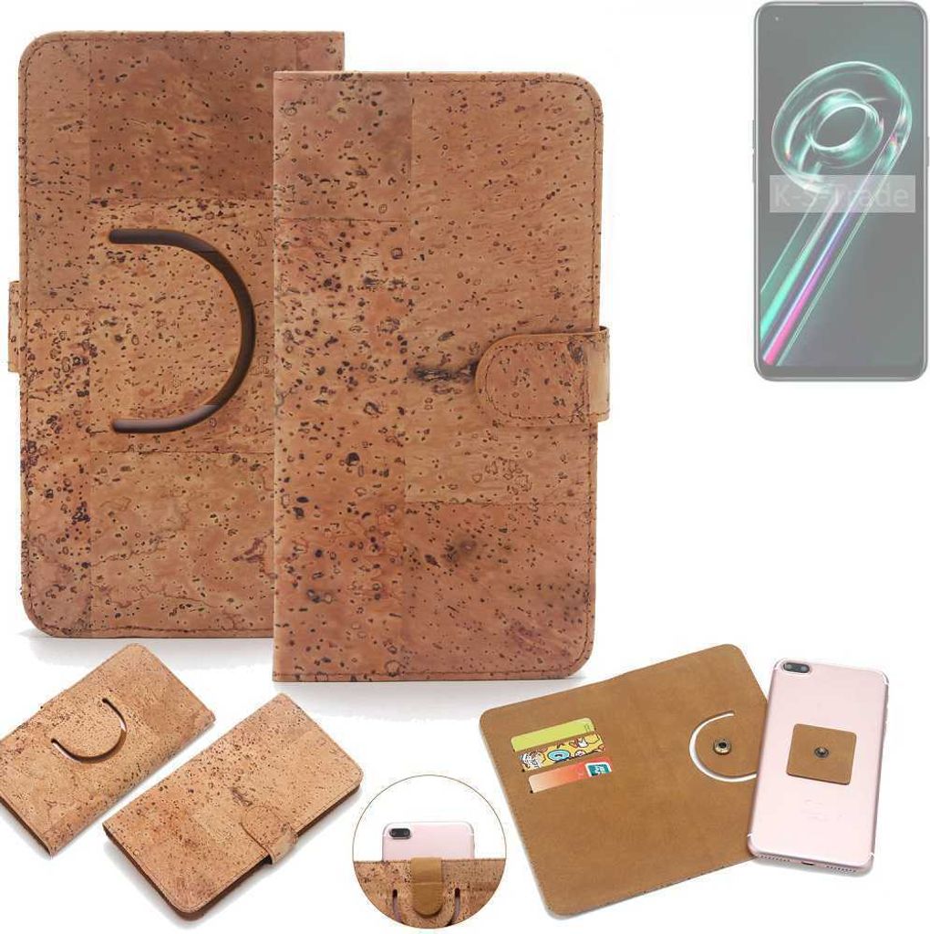 K-S-Trade Handy-Hülle Schutz-Hülle kompatibel mit Realme 9 Pro Plus Handyhülle Schutzhülle Korkhülle Kork-Hülle 1x