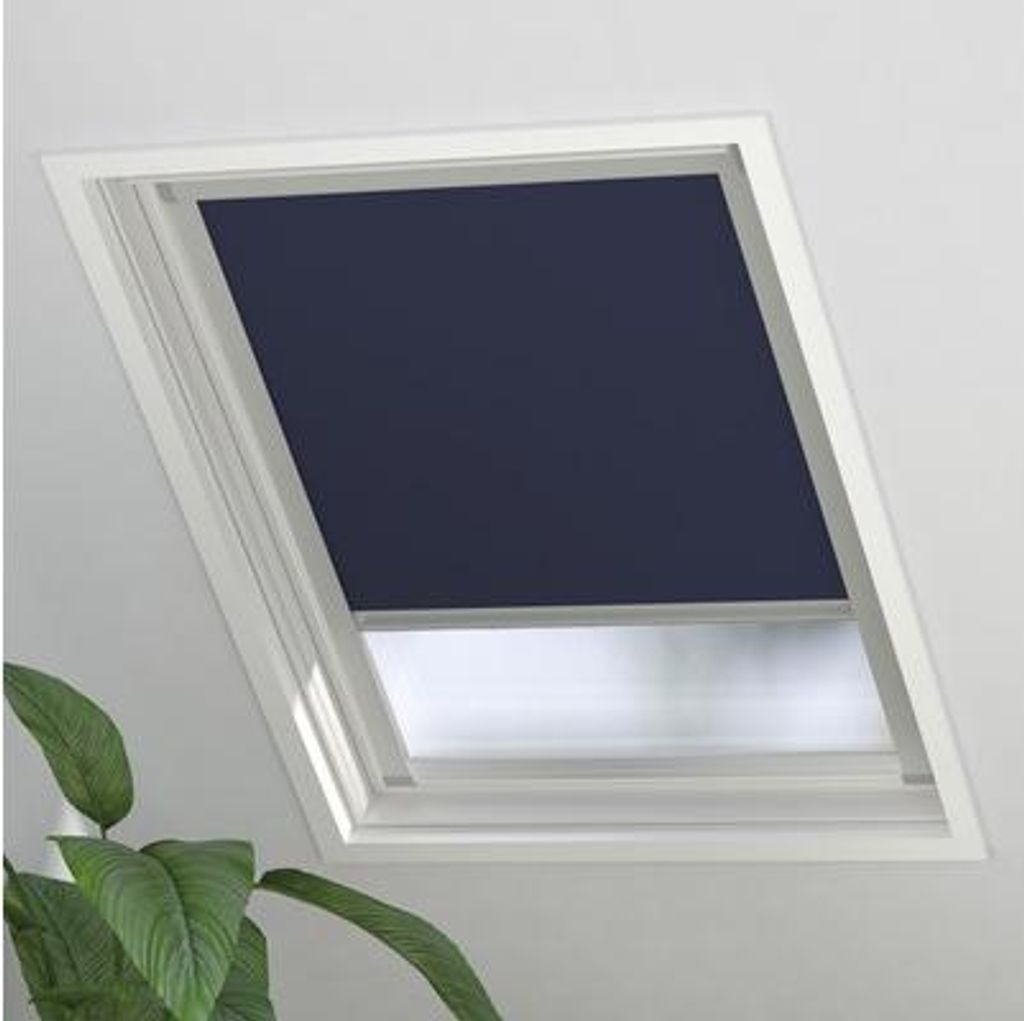 Dachfenster Verdunkelungsrollo geeignet für Velux Fenstergröße FK06 dunkelblau 49,3x99,5 cm