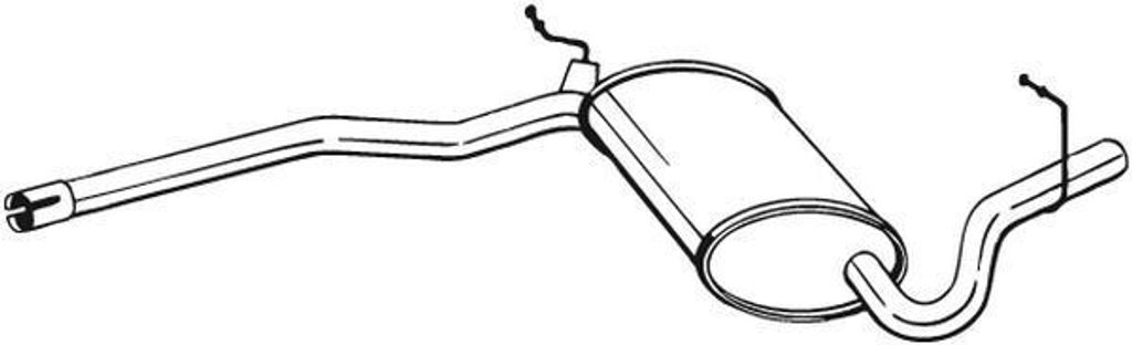 BOSAL 282-717 Mittelschalldämpfer Schalldämpfer für AUDI A4 Avant (8E5, B6) A4 Limousine (8E2, B6)