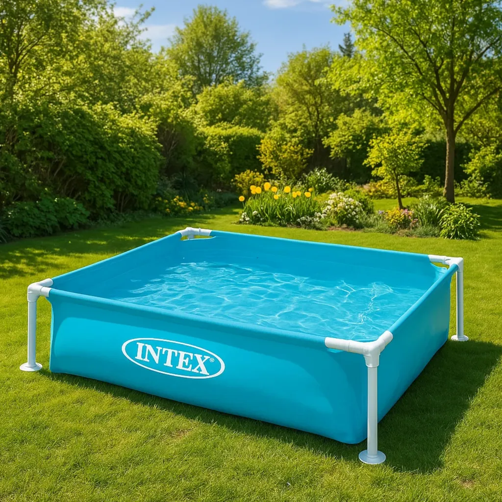Mini Piscine Intex 122 cm Bleue - Structure en Acier Stable et Durable