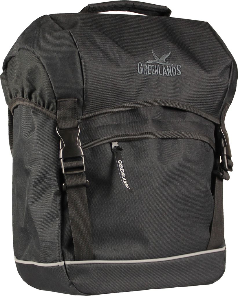 Fahrradtasche Greenlands Travel - Fahrradtasche - Leichtgewicht - Reflektierende Paspelierung - 20 Liter - Schwarz