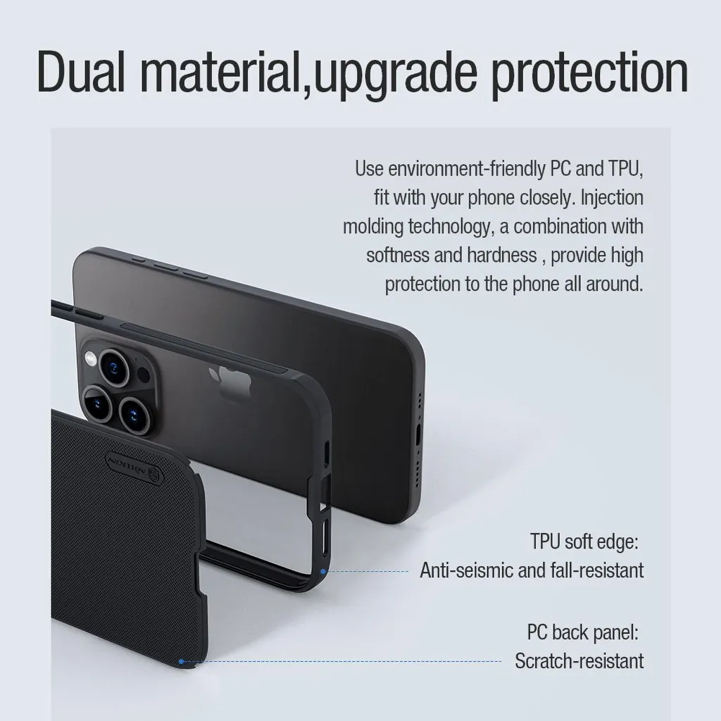 Custodia Nillkin iPhone 15 Pro Nero - Design Professionale e Sicuro - 28