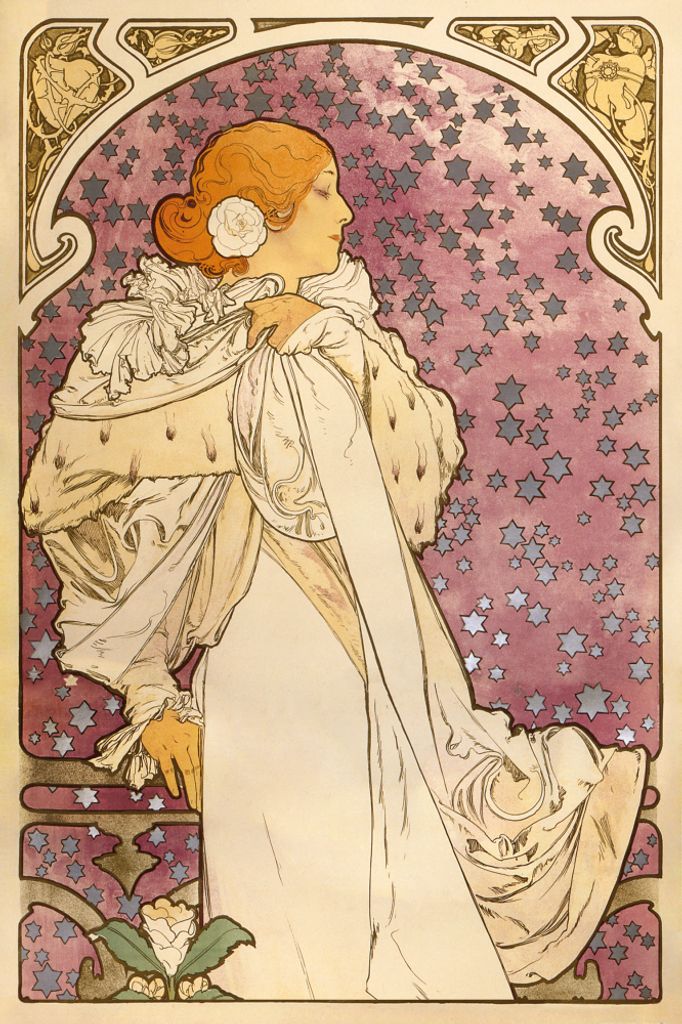 Alphonse Mucha Kunstdruck Bild - Sarah Bernhardt, Die Kamelien-Dame, 1896 (180 x 120 cm)