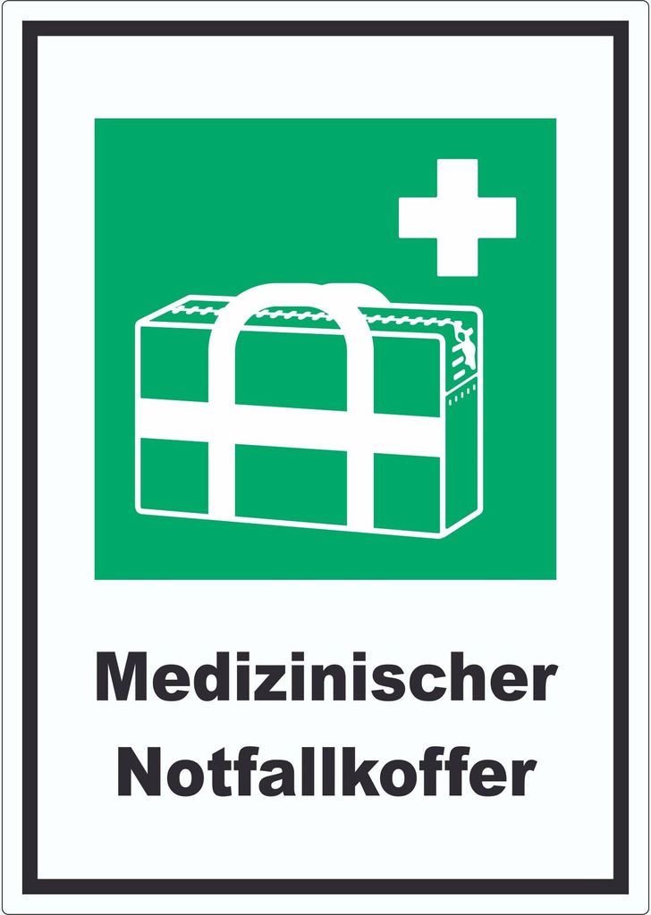 Medizinischer Notfallkoffer Aufkleber A1 (594x841mm)