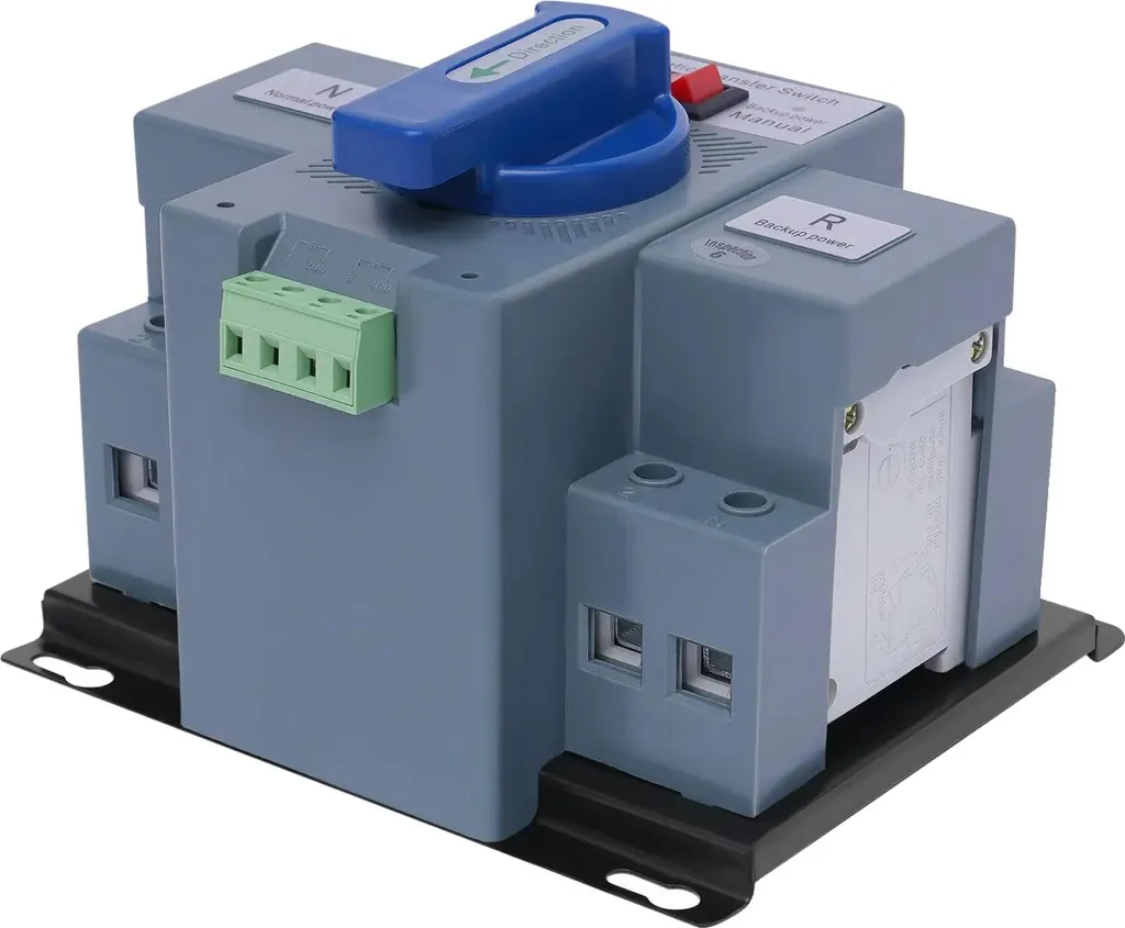 Commutateur transfert automatique 2P 63A bleu haute performance 230V