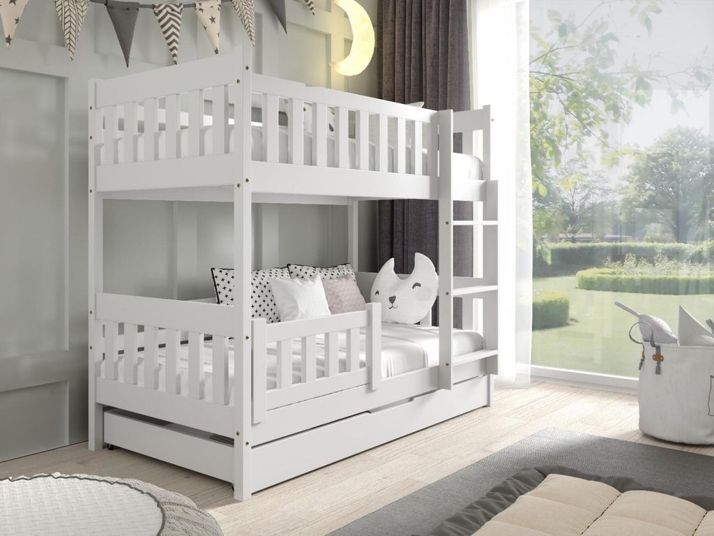 MTJMöbel Etagenbett LILA 160x80cm mit Matratze, Kinderbett Produktbild 