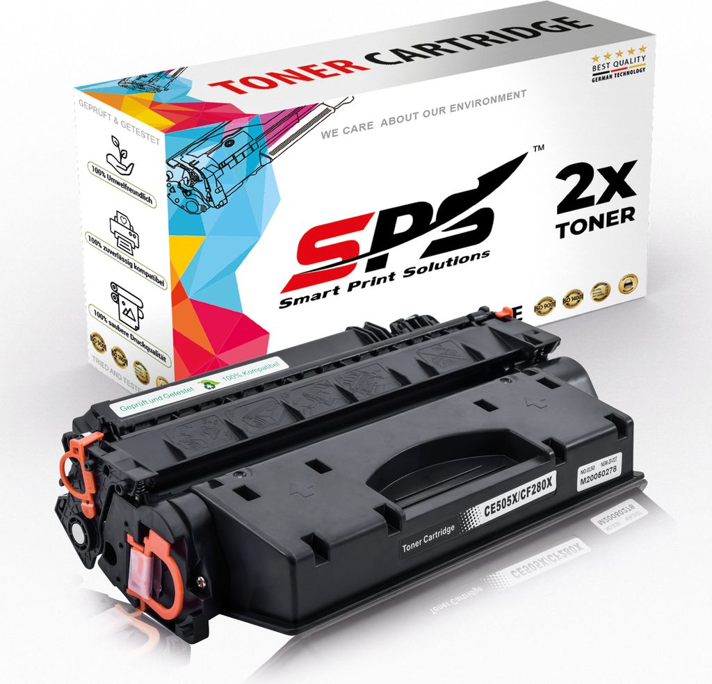 2x Toner 80X CF280X Schwarz Kompatibel für HP Laserjet Pro 400 M401DNE Drucker
