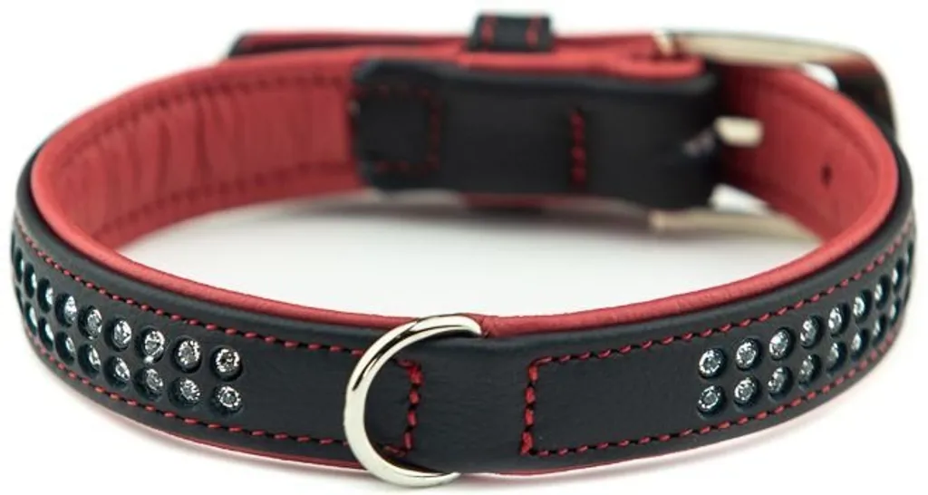 Collare Nobby "PACIFIC DELUXE" a doppia fila rosso L: 37cm; (30-35cm) L: 17/19mm