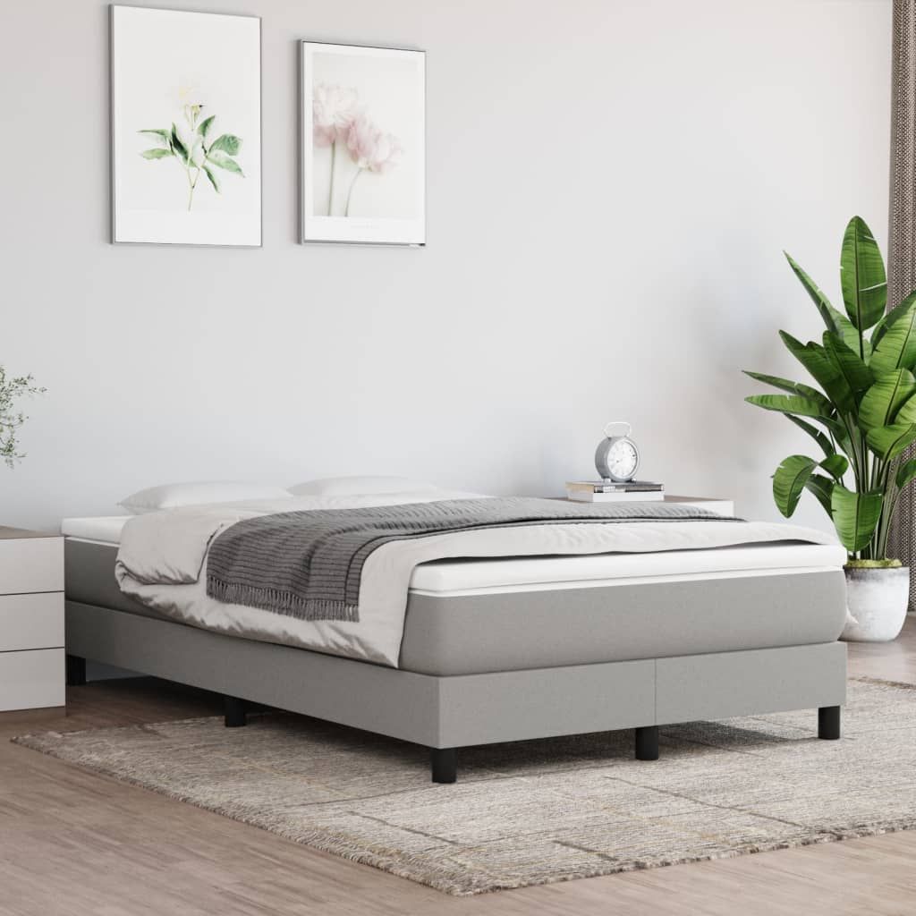 Vidaxl Boxspringbett Hellgrau 120x200 Cm 