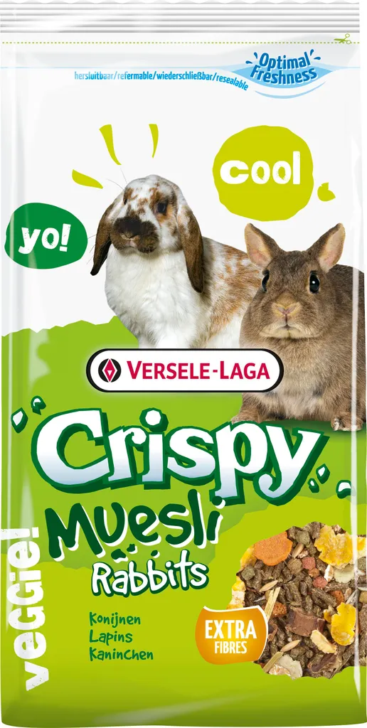 Cibo per Conigli Versele-Laga Crispy Muesli 2,75 kg | Miscela Fibra Extra