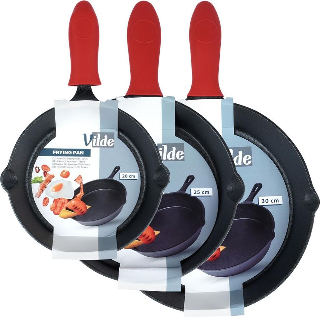 Vilde | Sada pánví - 20 cm / 25 cm / 30 cm - Se silikonovým Obrázek produktu 