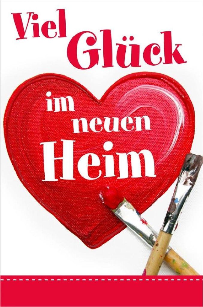 Artebene Grußkarte Neues Heim Herz Pinsel Folienprägung
