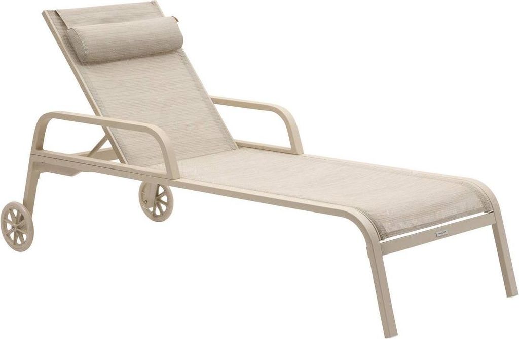 Liegestuhl osmala beige leinen - Hespéride
