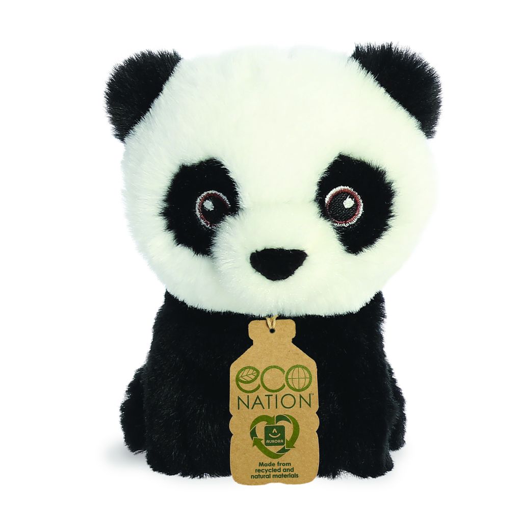 Aurora Eco Nation Mini Panda Weiß/Schwarz 13cm Produktbild 