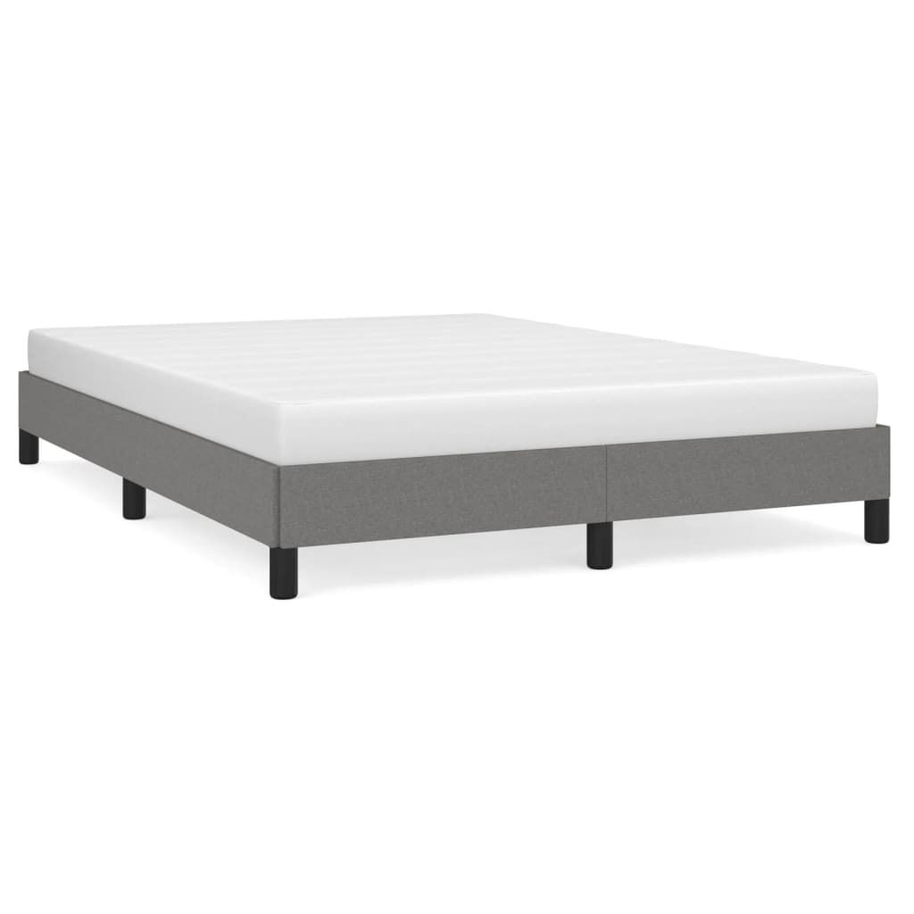 vidaXL Cadre de lit sans matelas gris foncé 140x200 cm Image du produit 