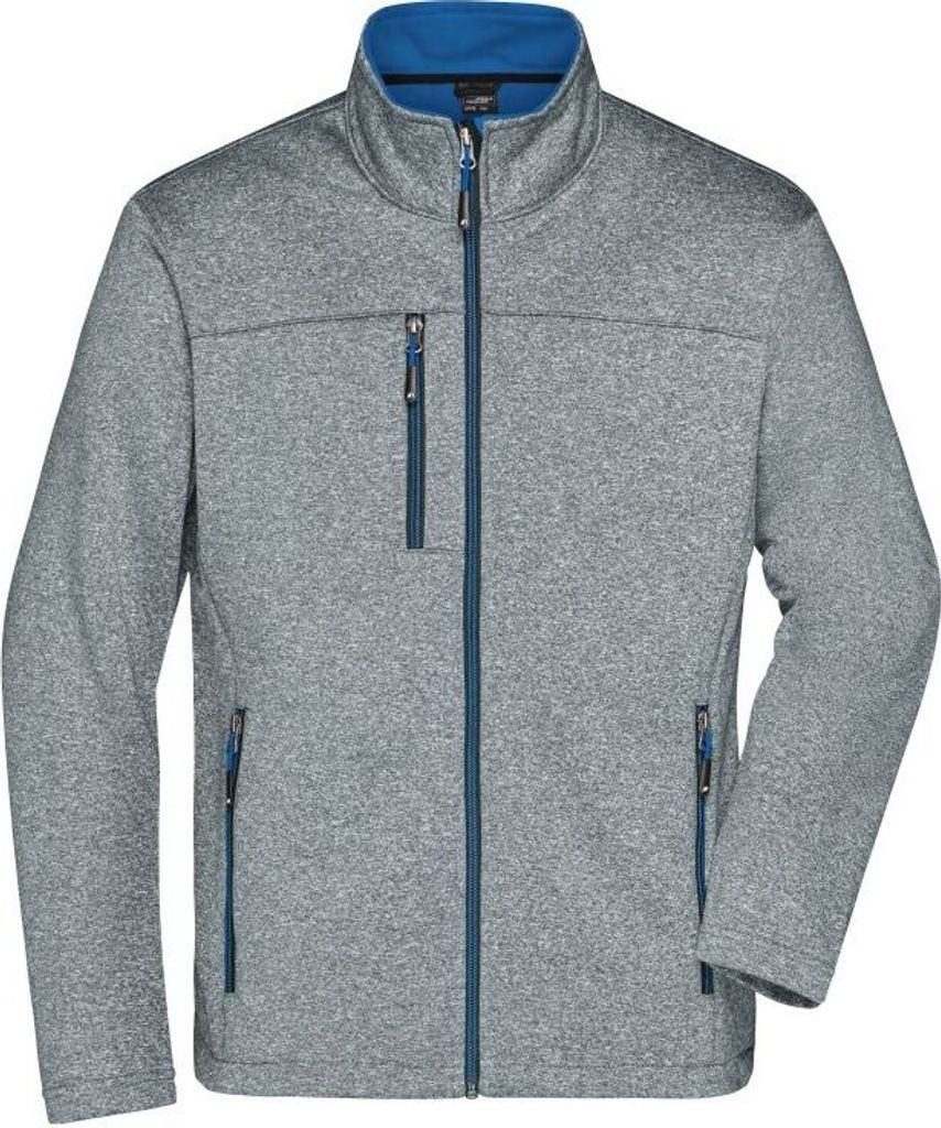 Softshelljacke in Melange-Optik dark-melange/royal, Gr. 3XL