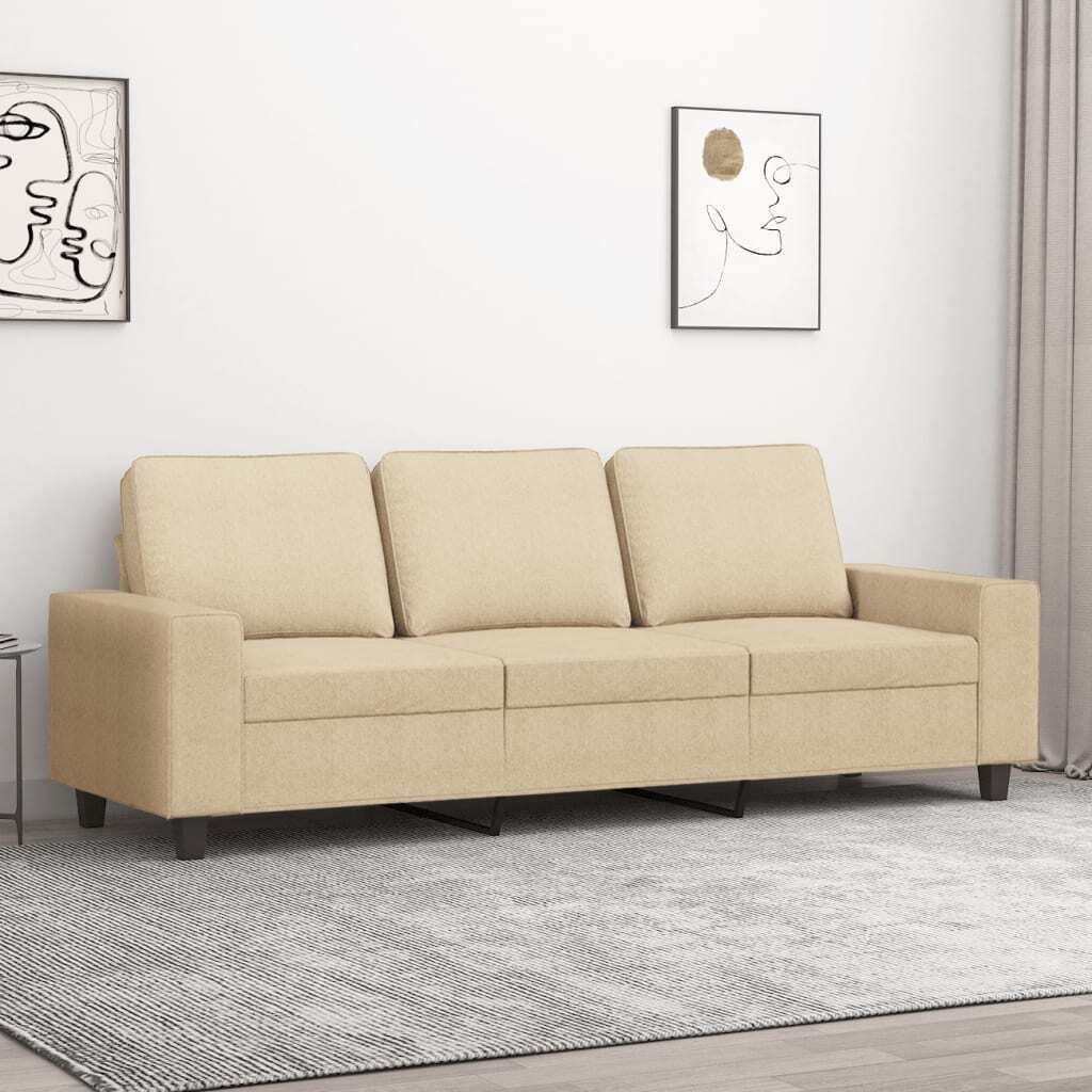 Cloris DesignMöbel 3-Sitzer-Sofa Creme 180 cm Stoff , Produktbild 