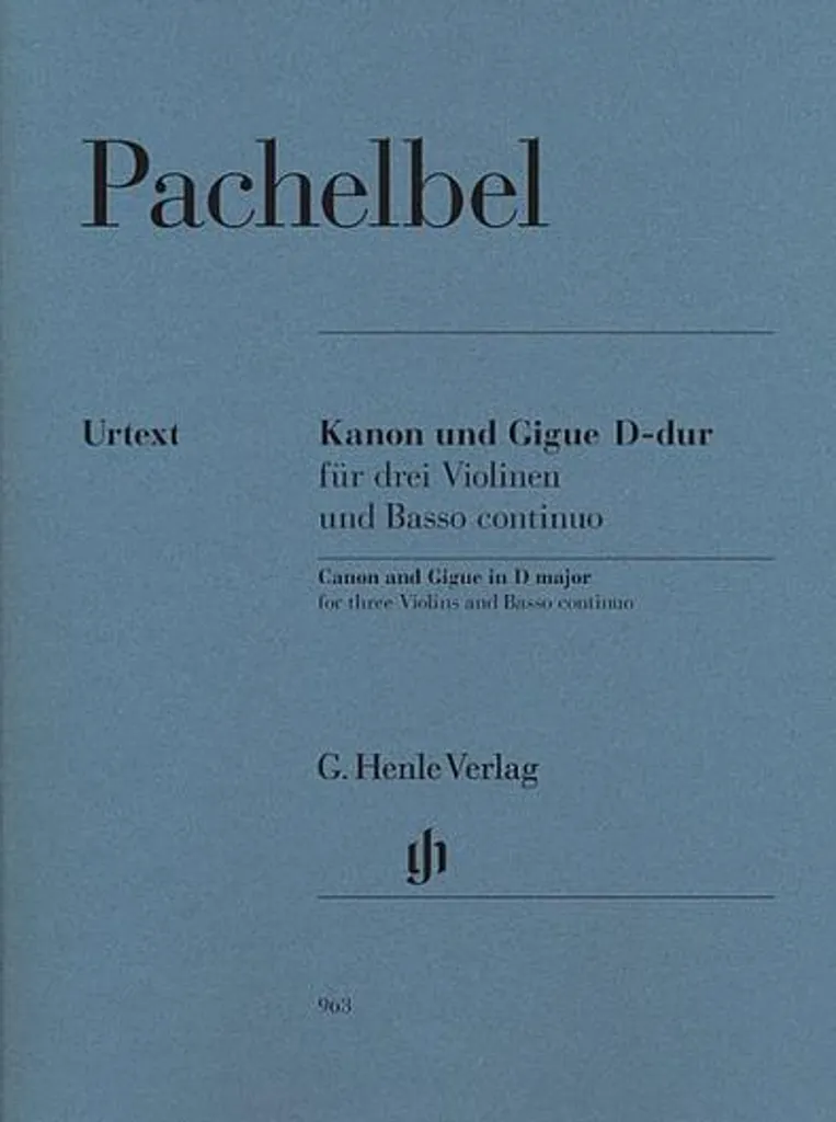 Canon et Gigue en Ré Majeur Pachelbel Partition pour Violons et Basse