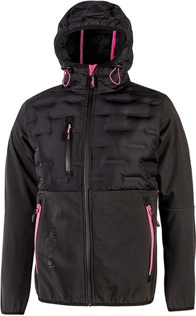 U-Power Softshell & Steppjacke Spock, Farbe:grey fucsia, Größe:2XL