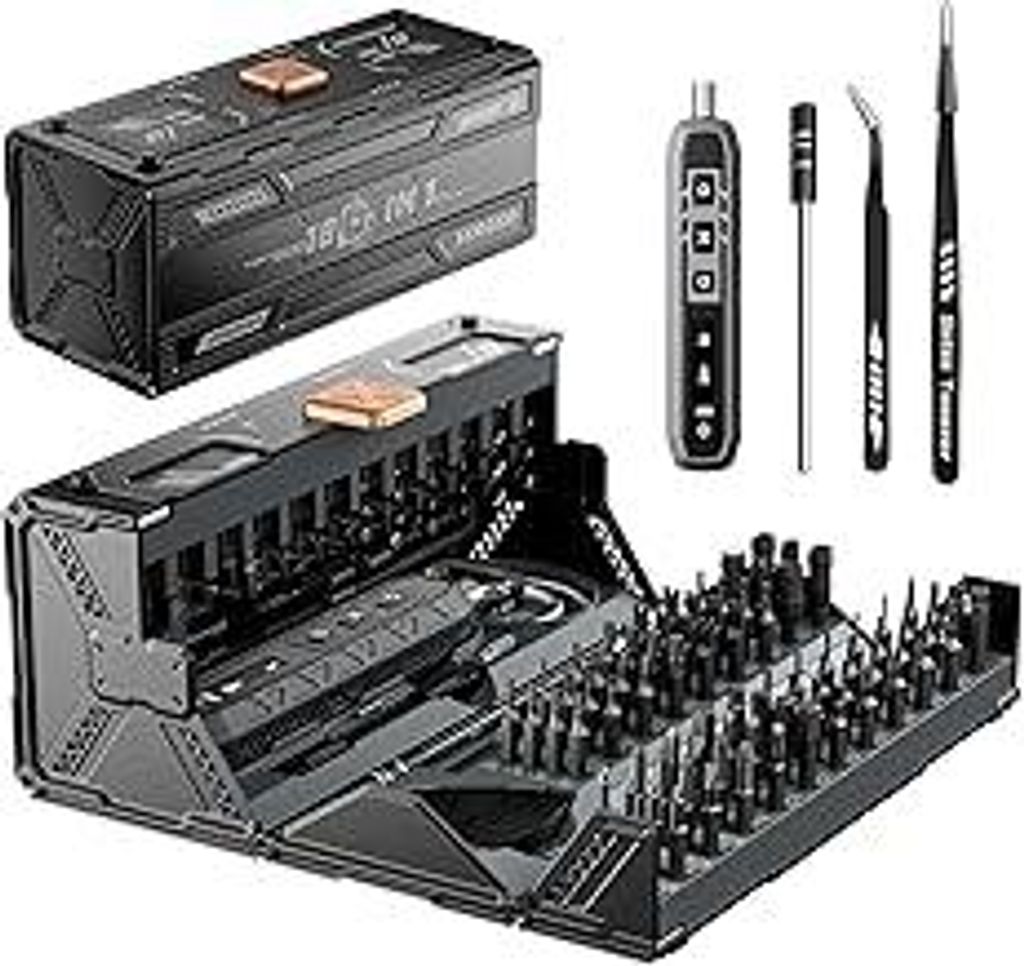 JAKEMY 180 in 1 Elektrischer Schraubendreher,3 Gänge Drehmoment Feinmechaniker Schraubendreher Set ,Modellbau Werkzeug Mini Akku Schraubenzieher S...