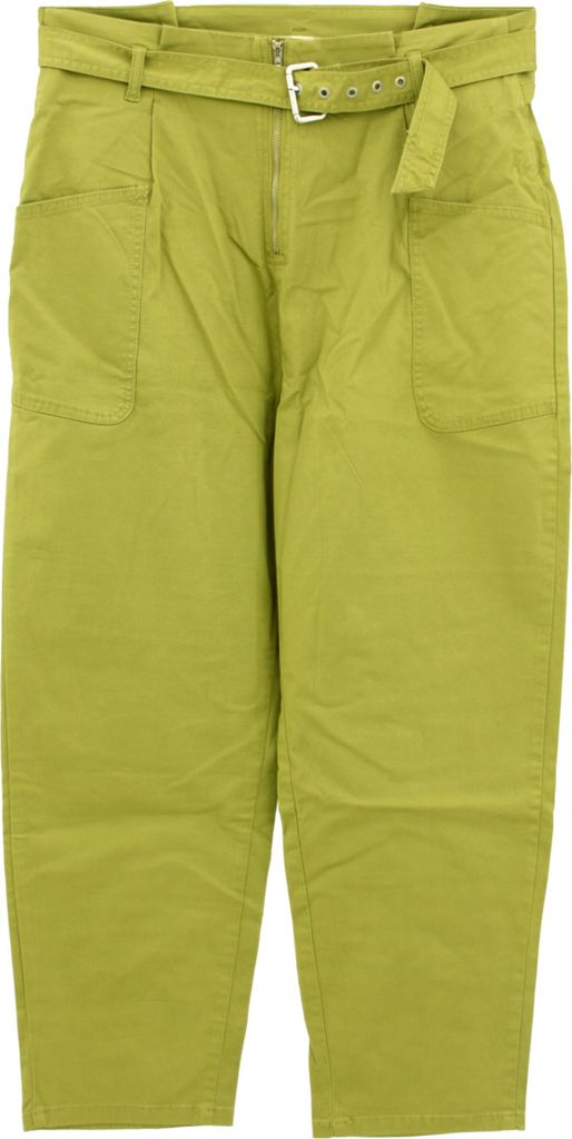 33079 EDC by Esprit, Chino Balloon High R, Damen Jeans Hose, Gabardine Stretch, olivegrün, D 42 W 33