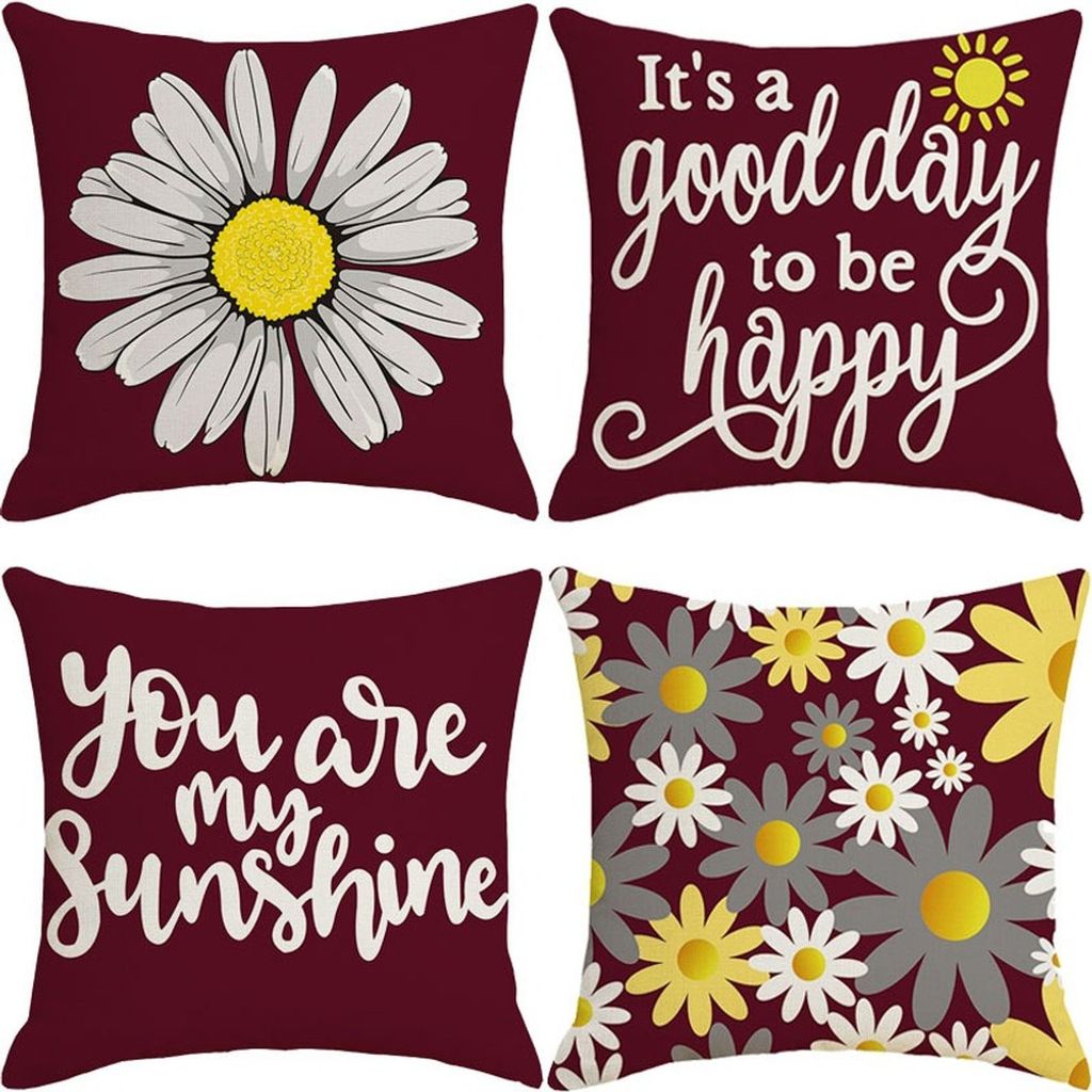 Dekorative Kissenbezüge Set, Weicher Kissenbezug 45cm x 45cm mit Unsichtbarem Reißverschluss Kissenhülle Pillow Covers für das Wohnzimmer Sofa ...
