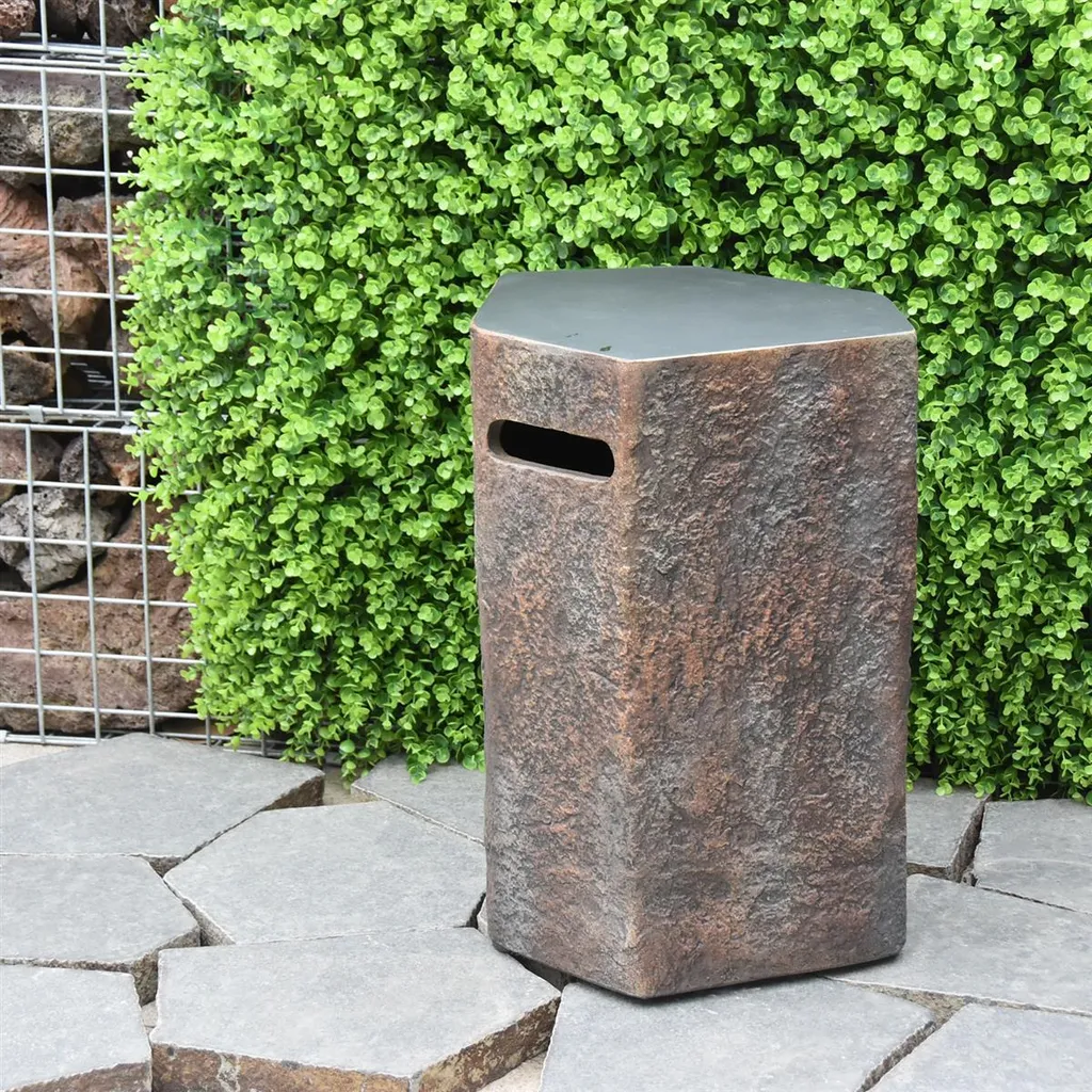 Couvercle de Gaz ELEMENTI Aspect Basalte 47x38x62 cm Résistant aux UV