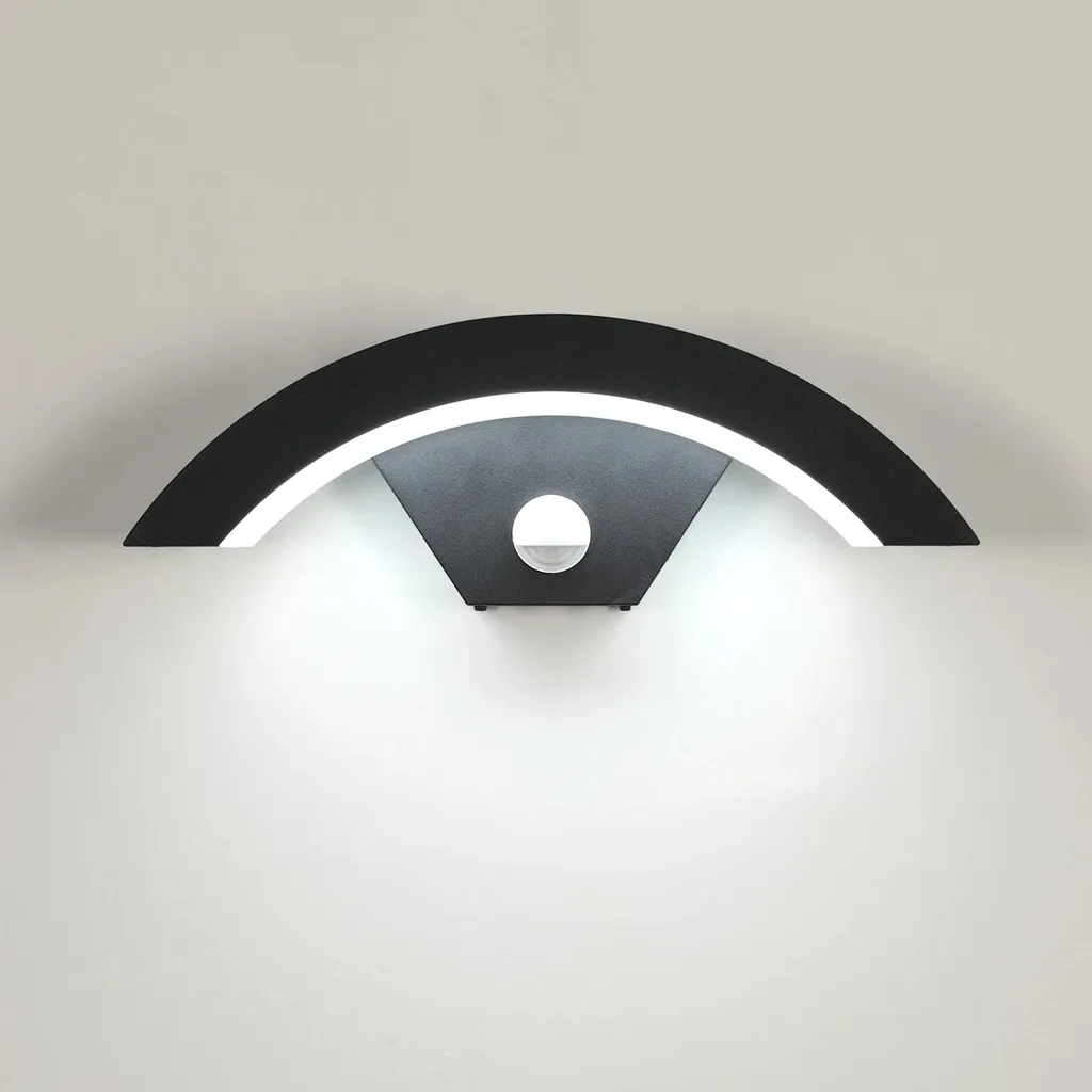 Applique murale LED anti-corrosion IP65 24W Noir pour bord de mer