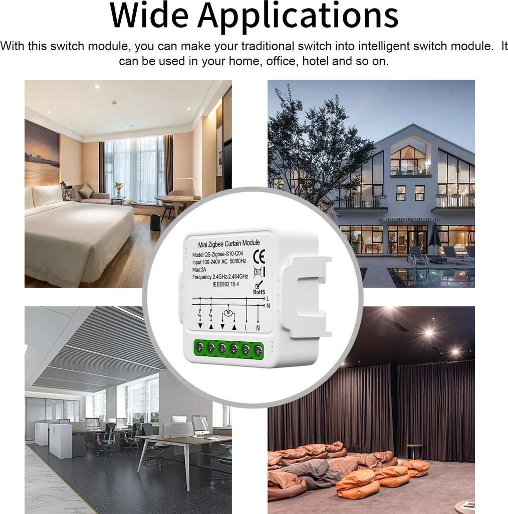 Tuya Zigbee Smart Curtain Switch-Modul Intelligentes Produktbild 8
