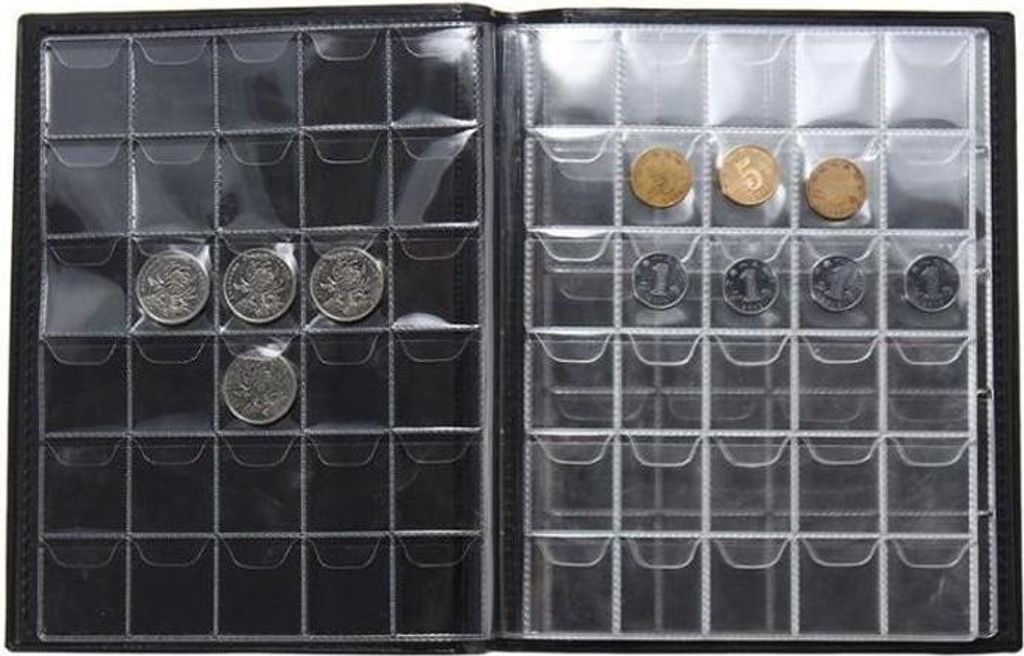 Münzalbum - TEMPSA - Tragbar - 480 Münzen - Braun - Numismatik