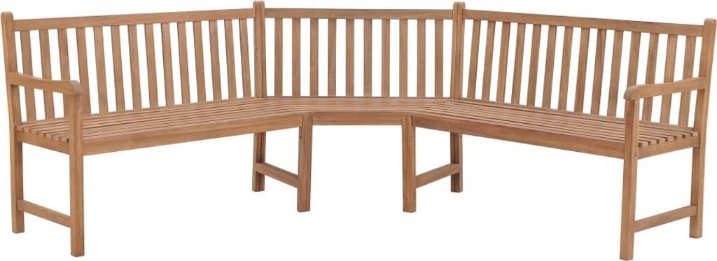 Möbel Garten-Eckbank 185x185x90 cm Massivholz Teak - Gartenbänke 316625