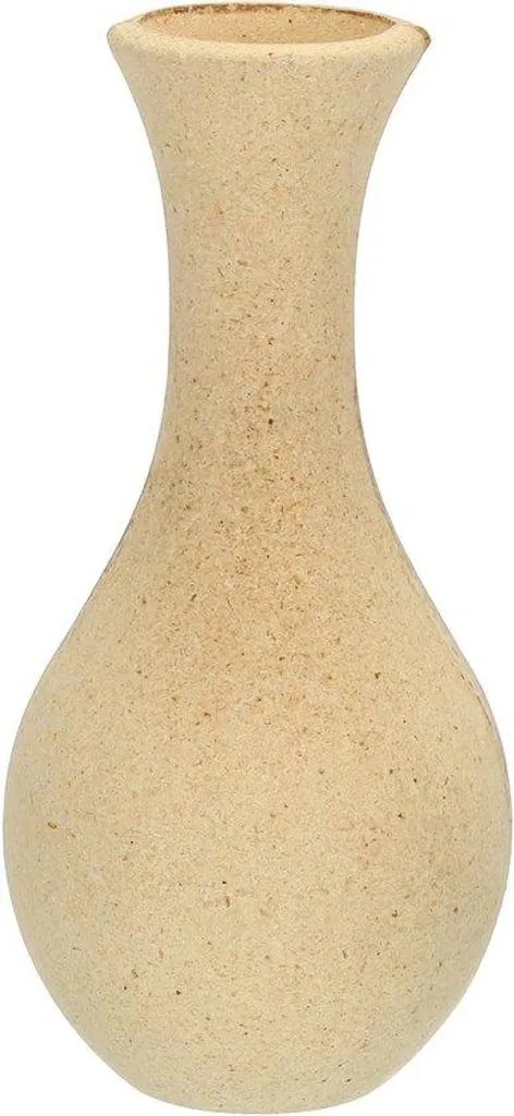 Vase en bois robuste 17 cm, support anti-casse pour décoration et mosaïque