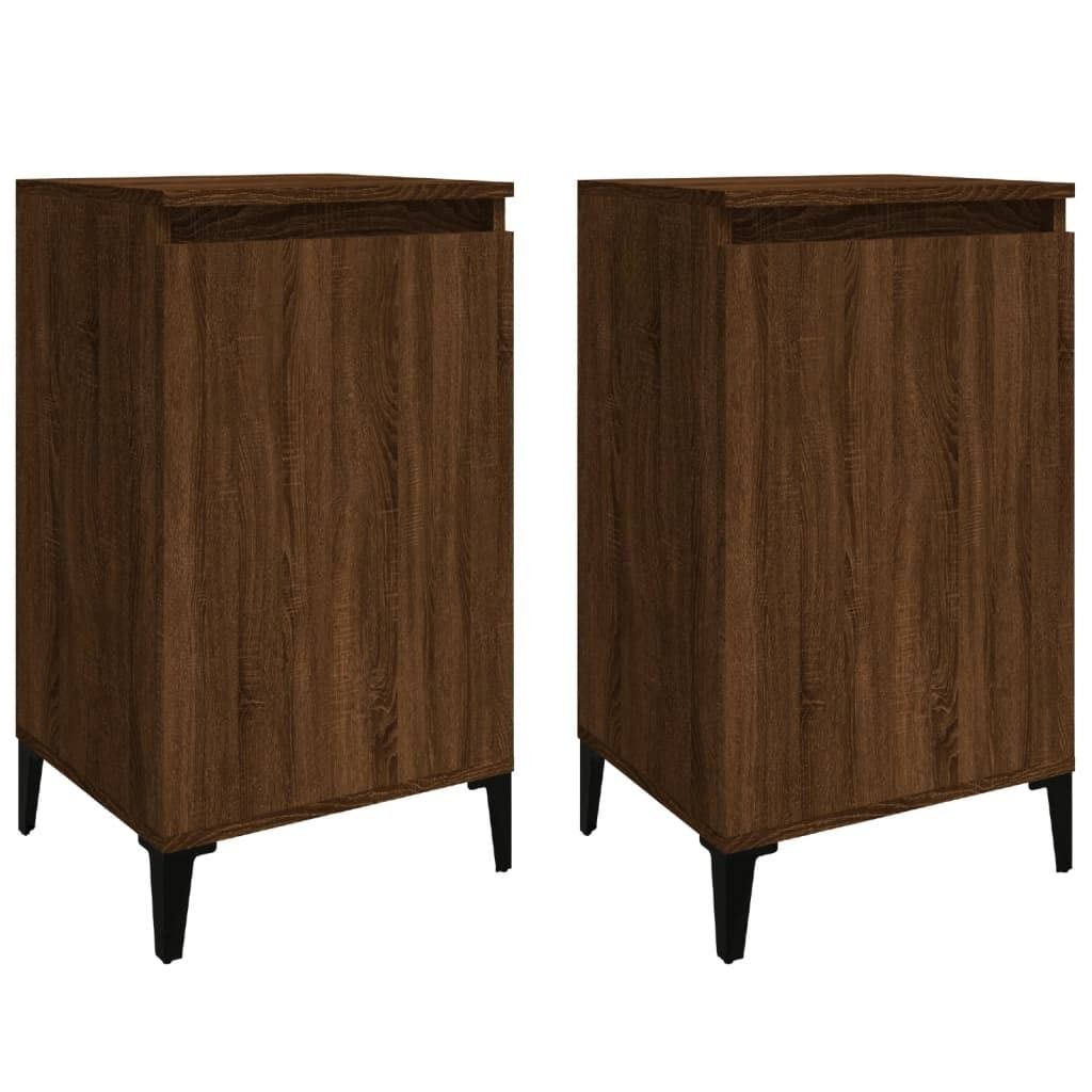 Nachttische 2 Stk. Braun Eichen-Optik 40x35x70 cm Produktbild 